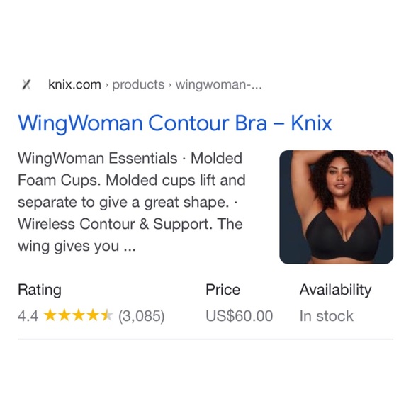 KNIX | WingWoman Bra Size 6 fits 32DD 34DD 32E 34E - Picture 13 of 15